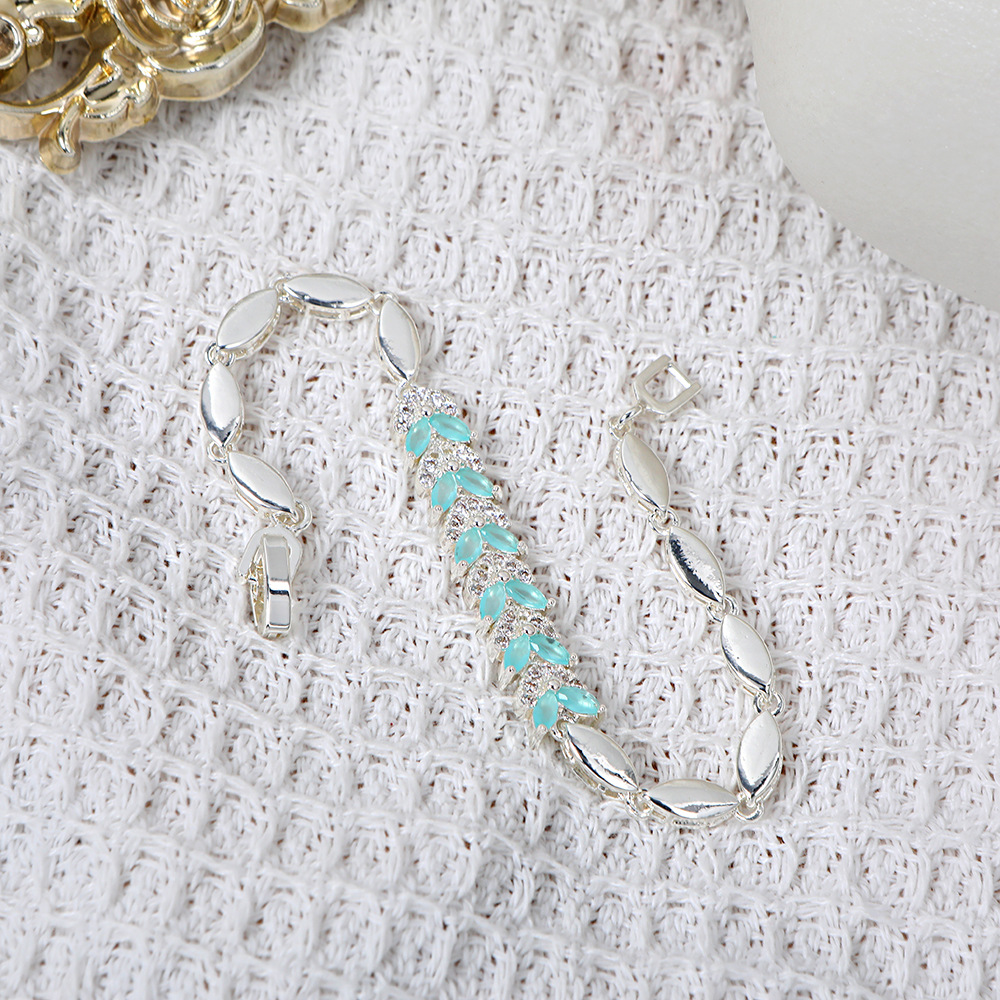 Real Gold Plated Copper Women’s Splicing Bracelets With Zircon Inlay And Slider Chain 3