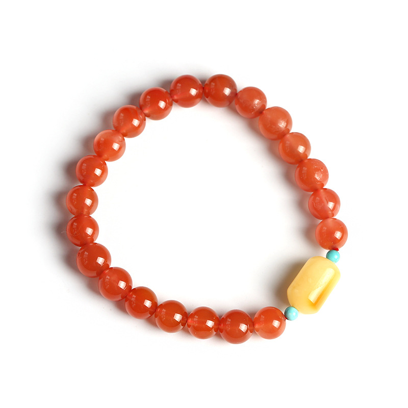 Handmade Geometric Agate Bracelets For Women Featuring Cherry Amber In Ethnic Style 5