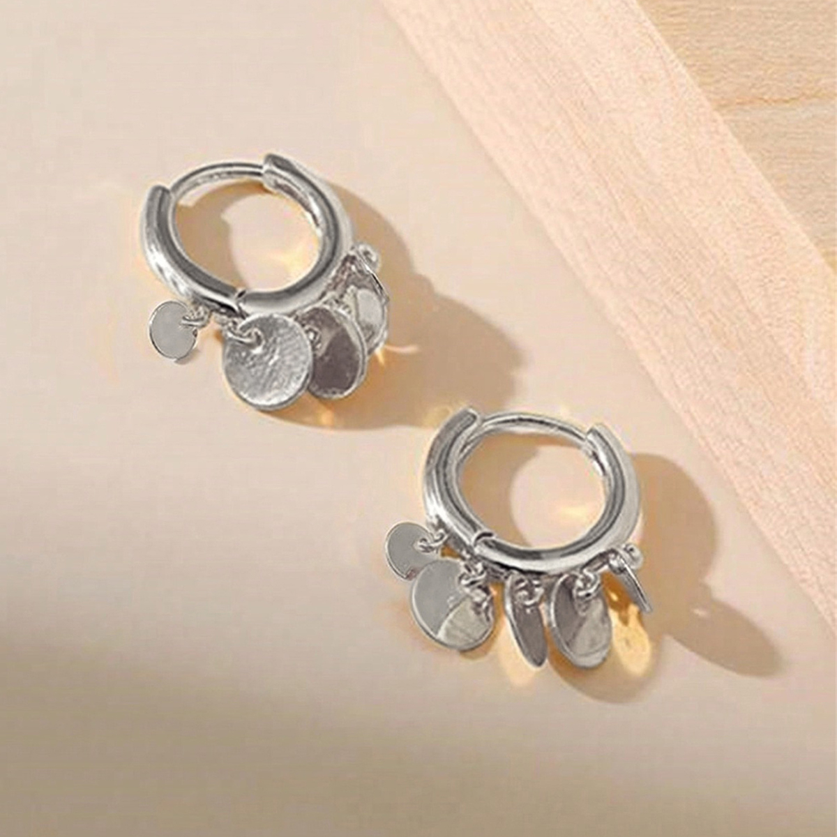 Handmade Geometric Drop Earrings For Women In Copper With KC Golden Water Plating And 0.03µm Thickness 4