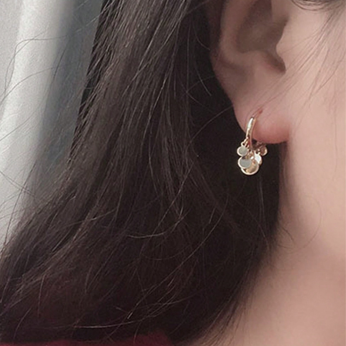 Handmade Geometric Drop Earrings For Women In Copper With KC Golden Water Plating And 0.03µm Thickness 6