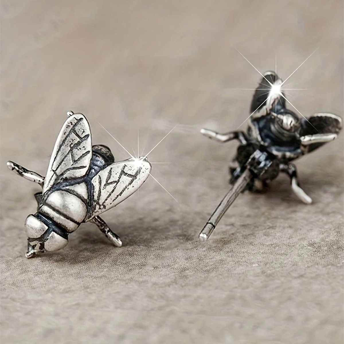 Handmade Geometric Stud Earrings For Women In Copper With White K Plated Water Plating And 0.03µm Thickness 2