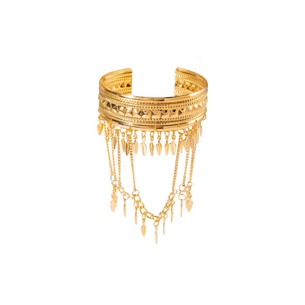 Handmade Leaf Wristband With Copper Chain Material For Women Featuring Iron Craft 5