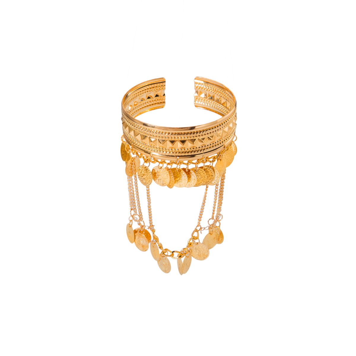 Handmade Round Iron Wristband With Copper Chain Material For Women 5