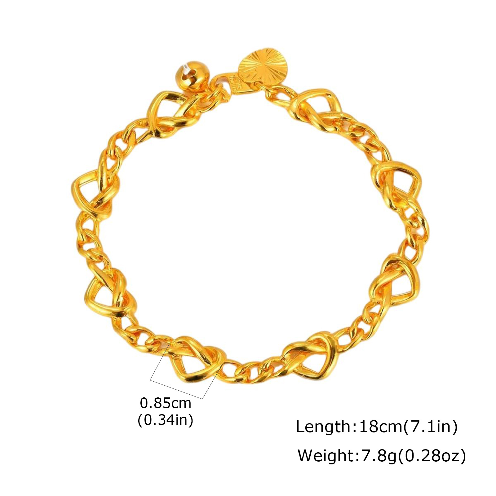 Handmade Solid Color Copper Bracelet For Women With 18K Real Gold Plated Water Plating And Handmade Chain 2