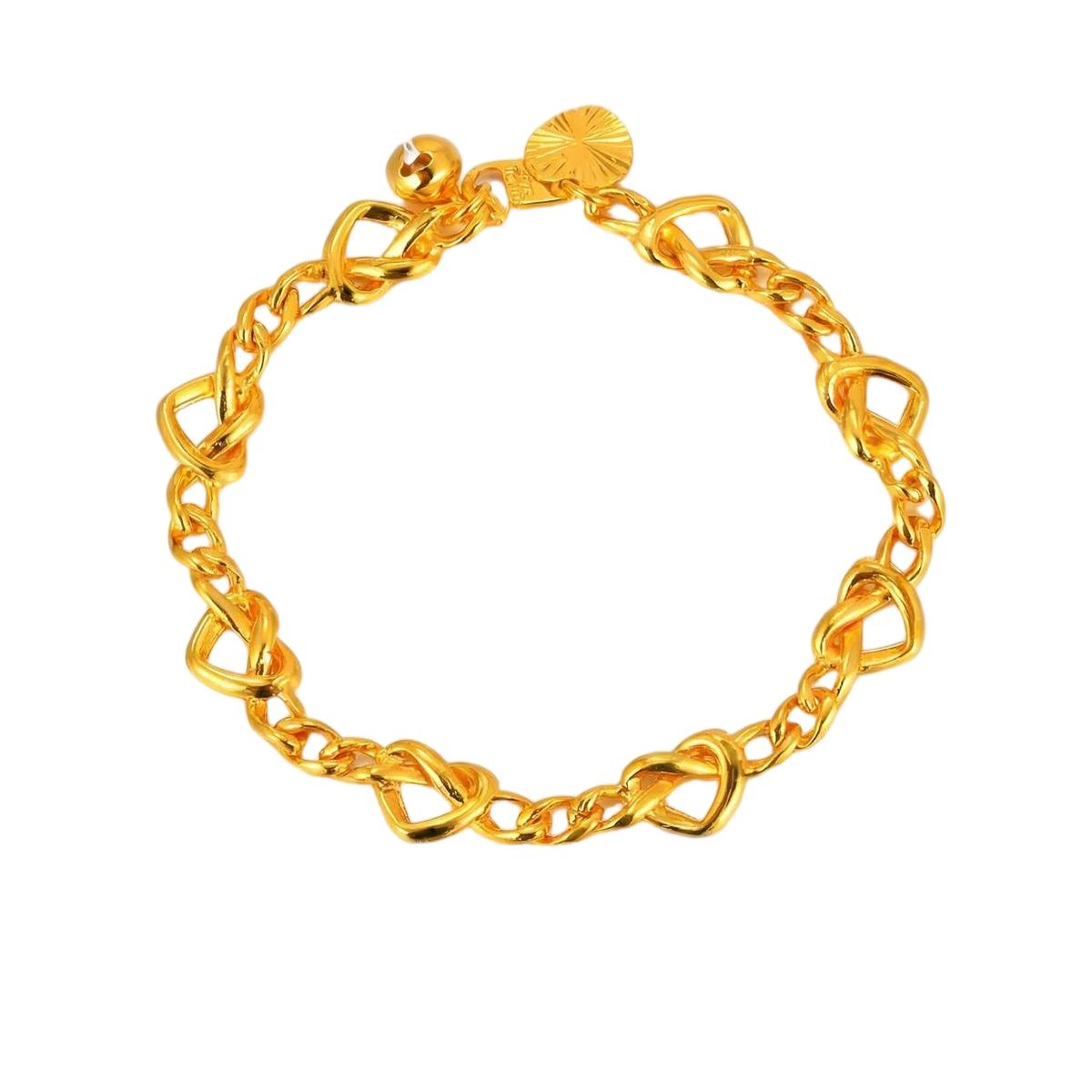 Handmade Solid Color Copper Bracelet For Women With 18K Real Gold Plated Water Plating And Handmade Chain 6
