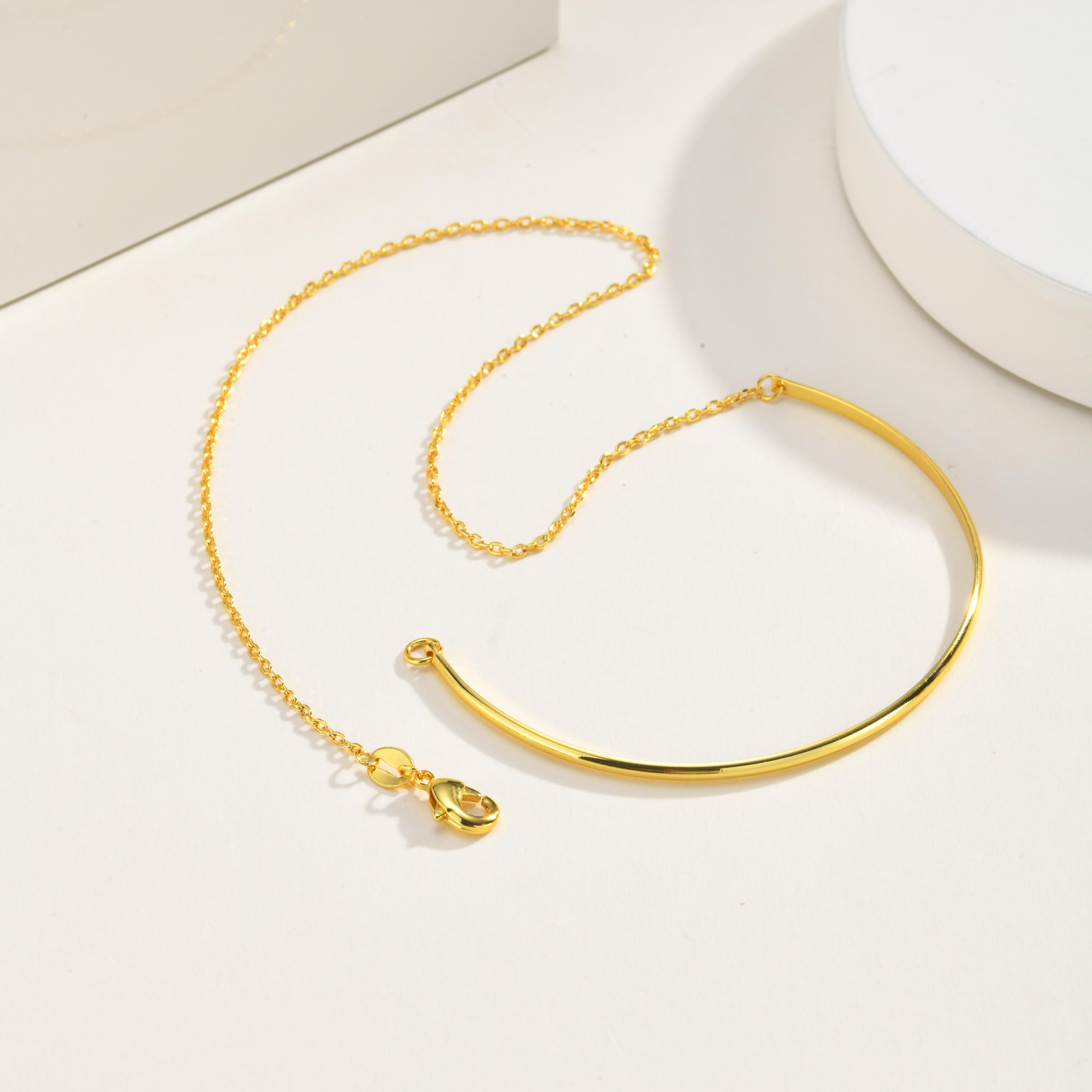 Handmade Solid Color Copper Bracelet For Women With 18K Gold Plated Water Plating And Handmade Chain 6