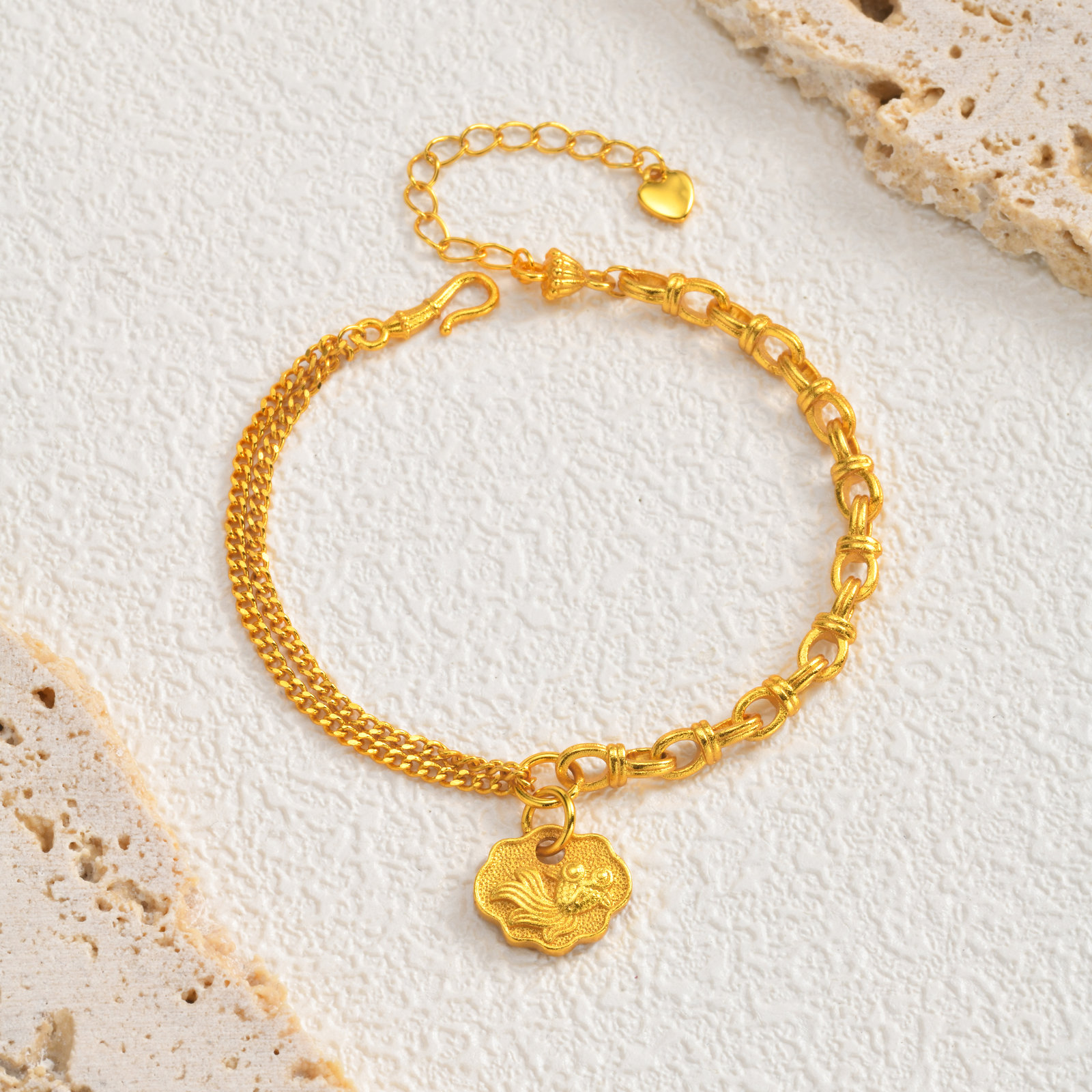 Handmade Solid Color Copper Bracelets For Women With 24K Real Gold Plated Water Plating And Handmade Chain 5