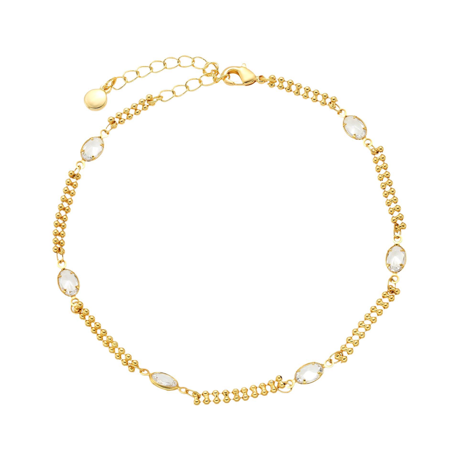 Handmade Stainless Steel Necklace Bracelet Set Dreamy European Style Green Quartz Minimalist Elegant Fashion Jewelry For Women 5