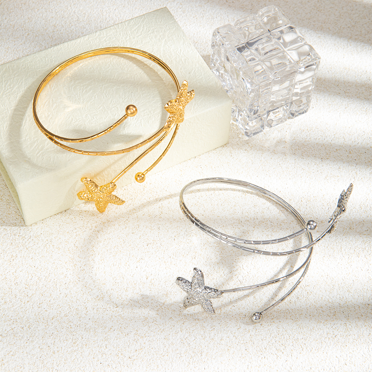 Handmade Starfish Wristband For Women With Copper Chain Material, Elegant Iron Design 4