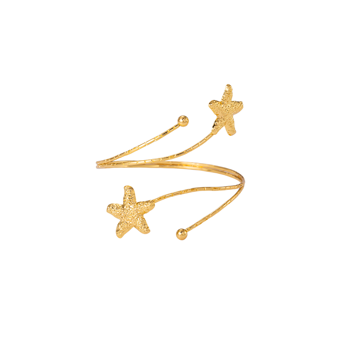 Handmade Starfish Wristband For Women With Copper Chain Material, Elegant Iron Design 5