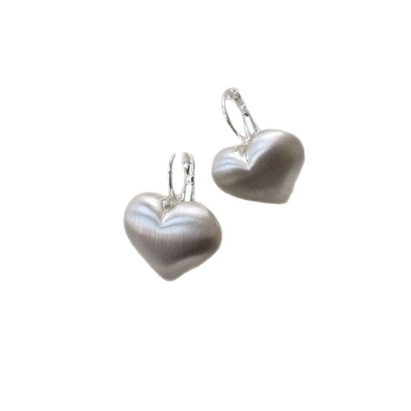 Heart Shape Stud Earrings In Copper With Electroplated Golden Plating Featuring 0.03µm Thick Coating 5