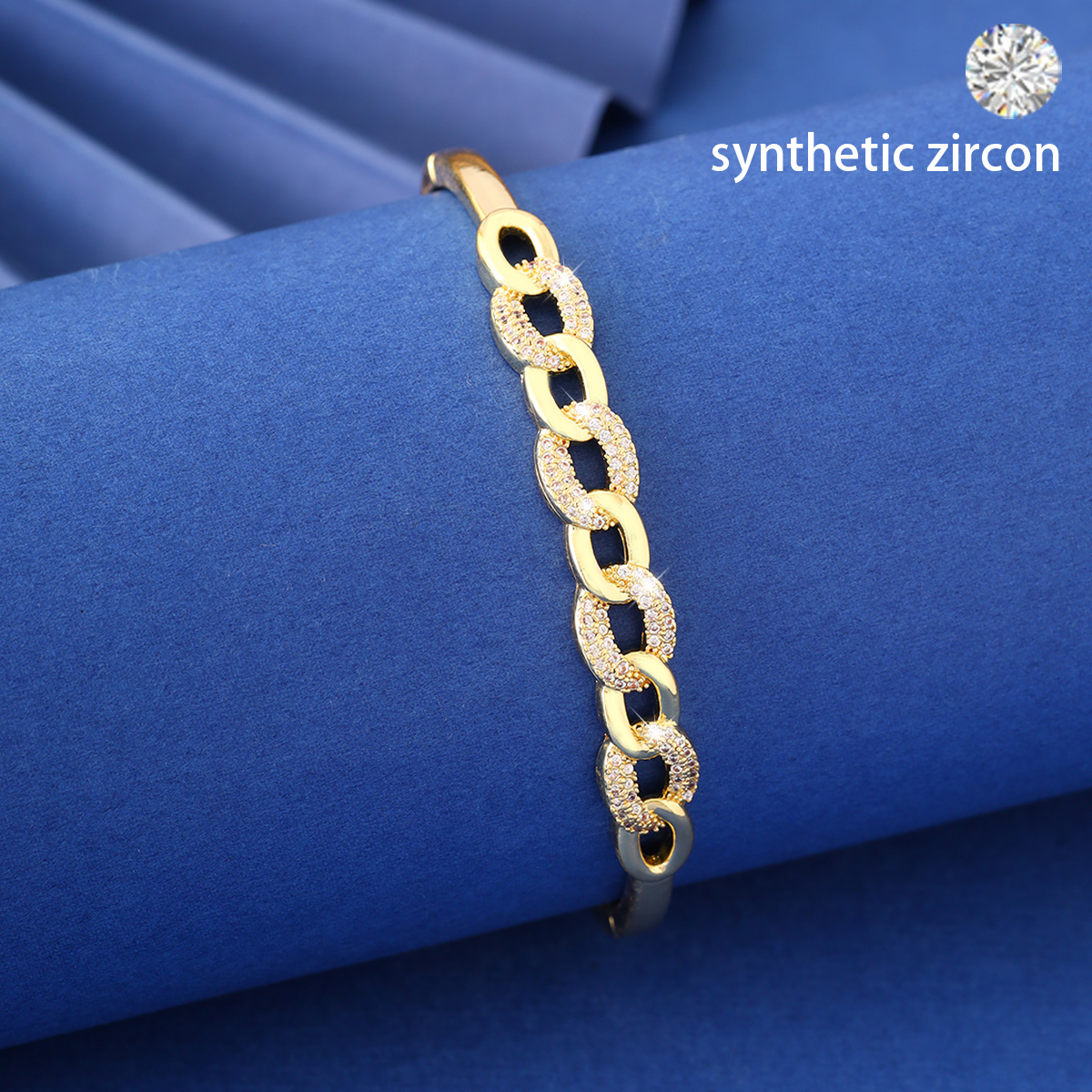 High-Grade Full Zircon Pig Nose Bracelet Zirconia Elegant Bracelet Socialite Bangle Handmade 9