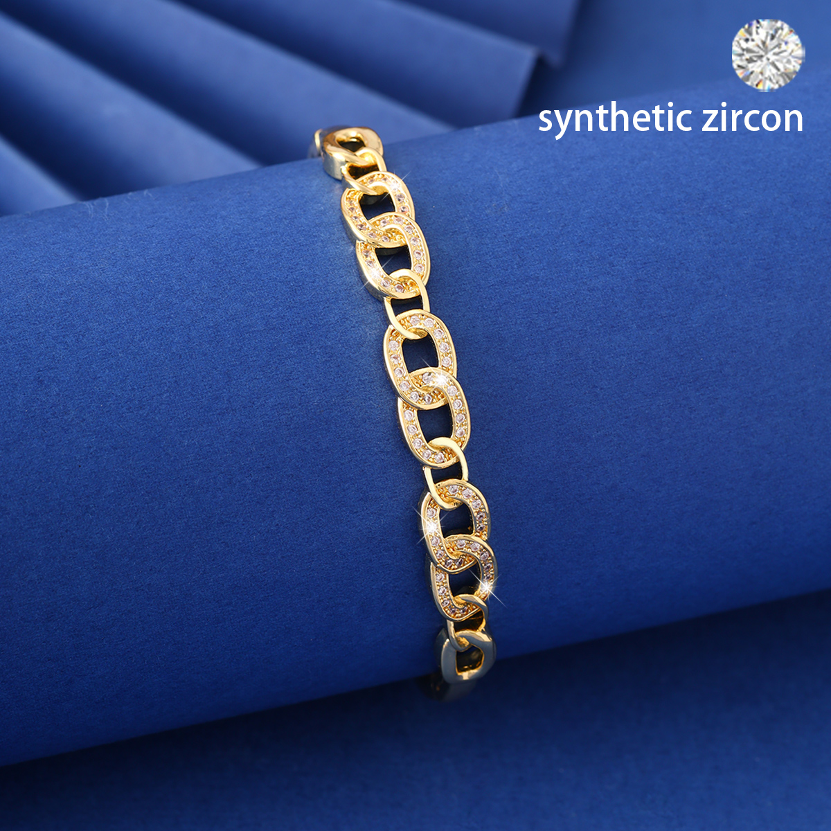High-Grade Full Zircon Pig Nose Bracelet Zirconia Elegant Bracelet Socialite Bangle Handmade 10