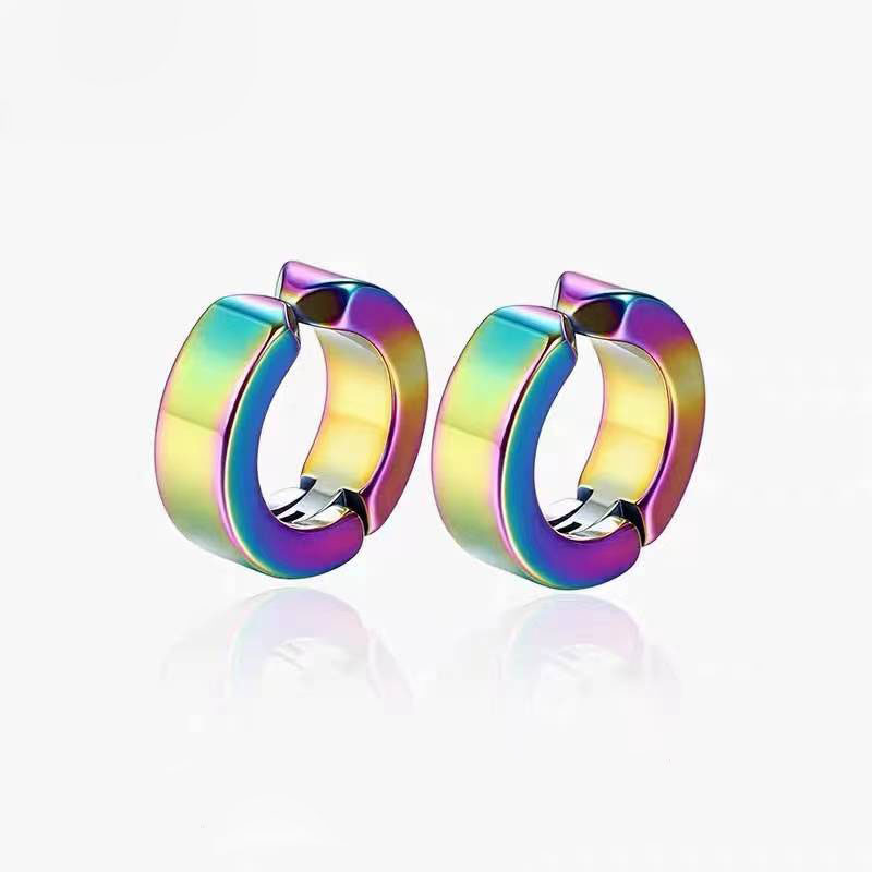 Novelty Color Block Earrings Made Of Durable 201 Stainless Steel For Stylish Everyday Wear 4