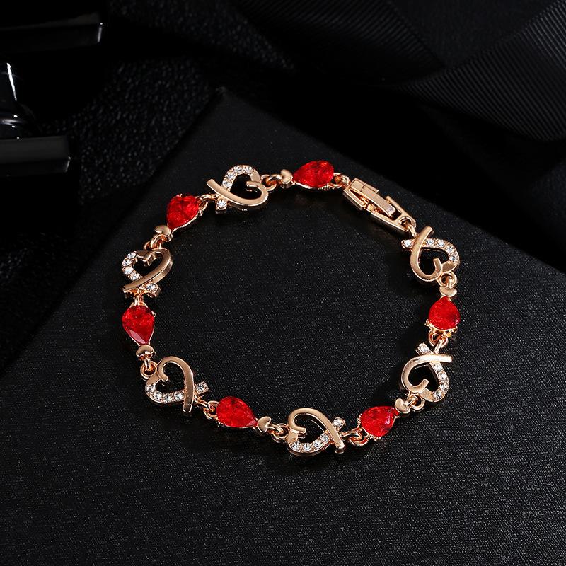 Heart Shape Copper Bracelet For Women In Royal Blue, Perfect Anniversary Gift 2