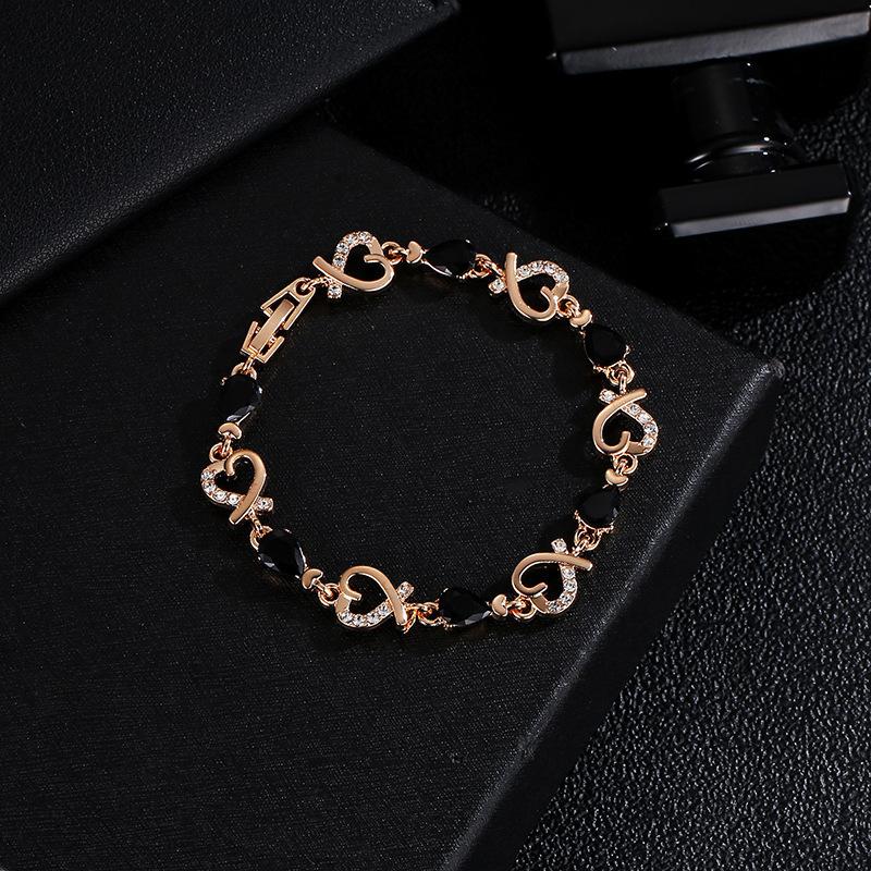 Heart Shape Copper Bracelet For Women In Royal Blue, Perfect Anniversary Gift 4