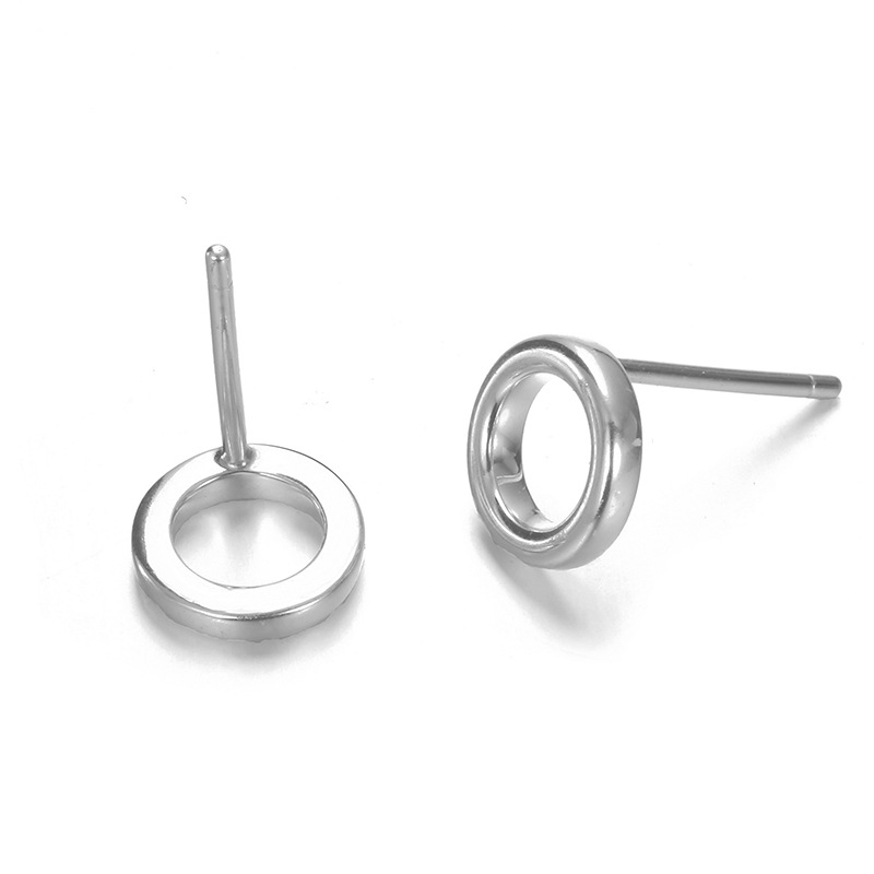 Geometric Waterproof Non Tarnish Earrings For Women, Stainless Steel With Real Gold PVD Coated Plating 5