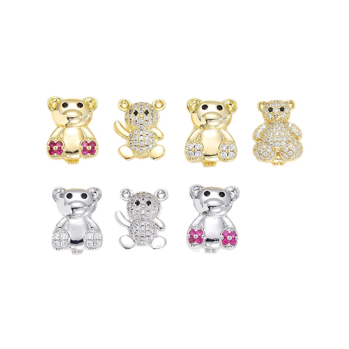 Hot Selling Stainless Steel 10mm Strap Bracelet Bear DIY Accessories Bracelet Creative Popular Bracelet 5