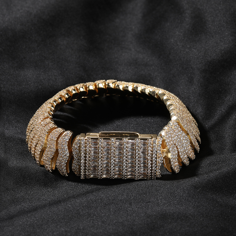 Hypoallergenic Insect Bracelets For Adults Featuring 18K Real Gold Plated Copper With Zircon Inlay And Twisted Rope Chain, PVD Coated 4