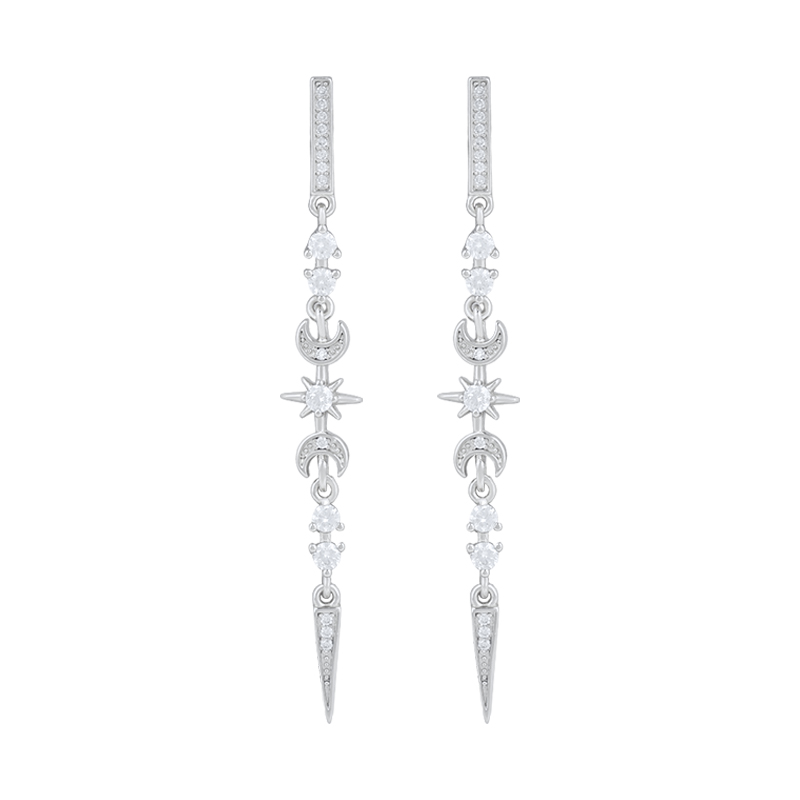 Starburst Hypoallergenic Stud Earrings For Women In Copper With 18K Real Gold PVD Coating And Zircon Inlay 7