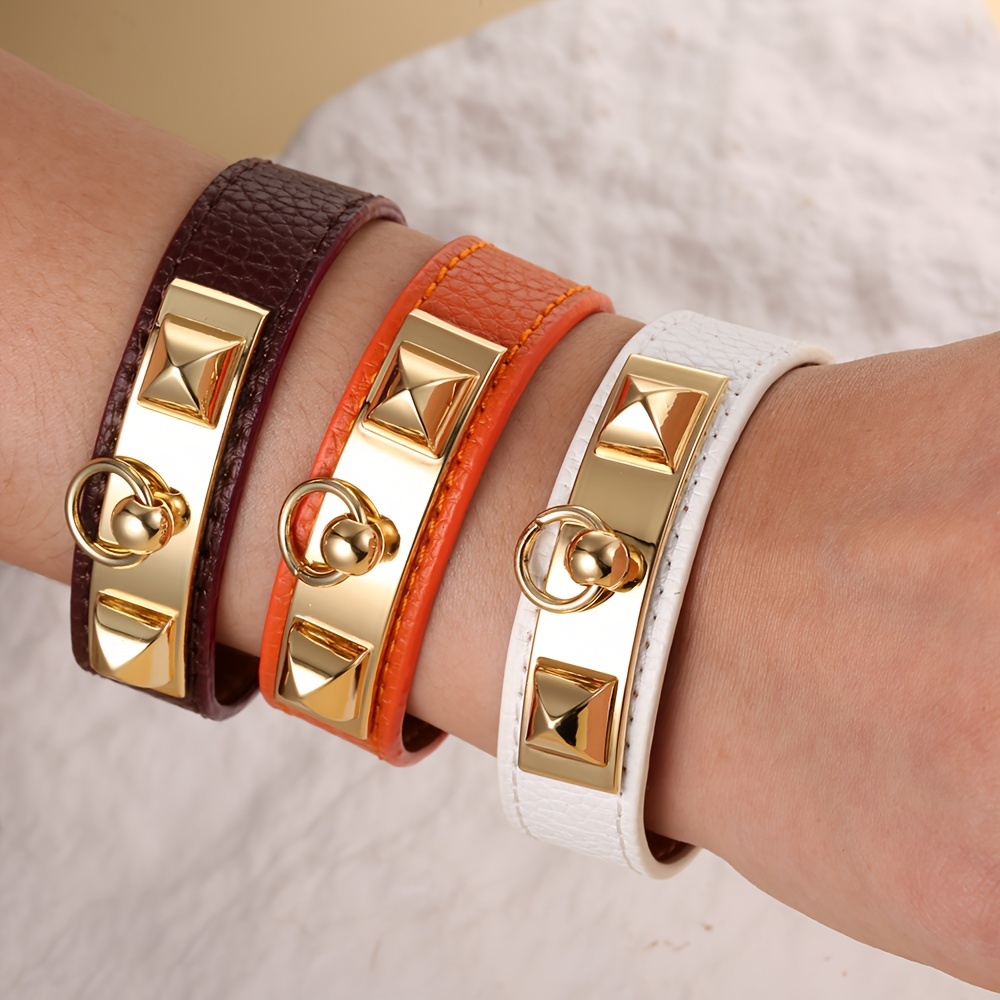 Infinity Asymmetrical Pu Leather Bracelet With Pu Leather Chain, Unisex Design
