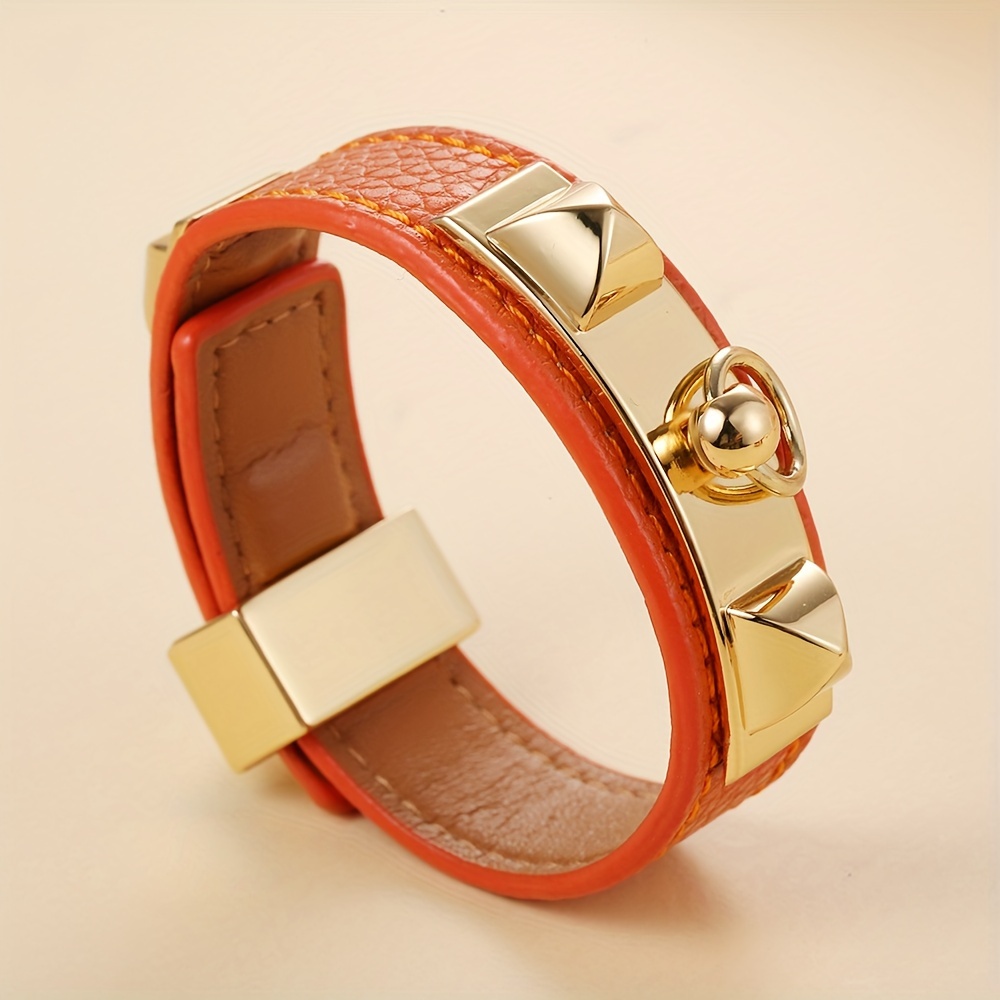 Infinity Asymmetrical Pu Leather Bracelet With Pu Leather Chain, Unisex Design 7