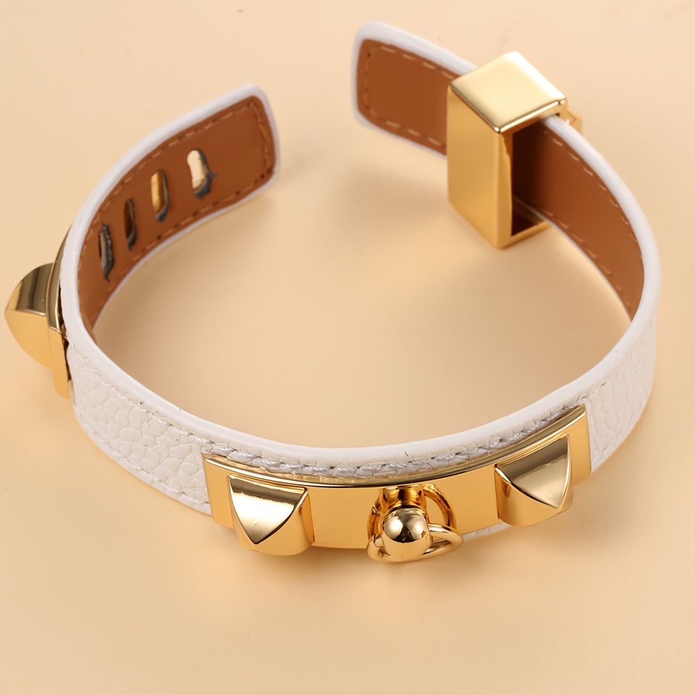 Infinity Asymmetrical Pu Leather Bracelet With Pu Leather Chain, Unisex Design 8
