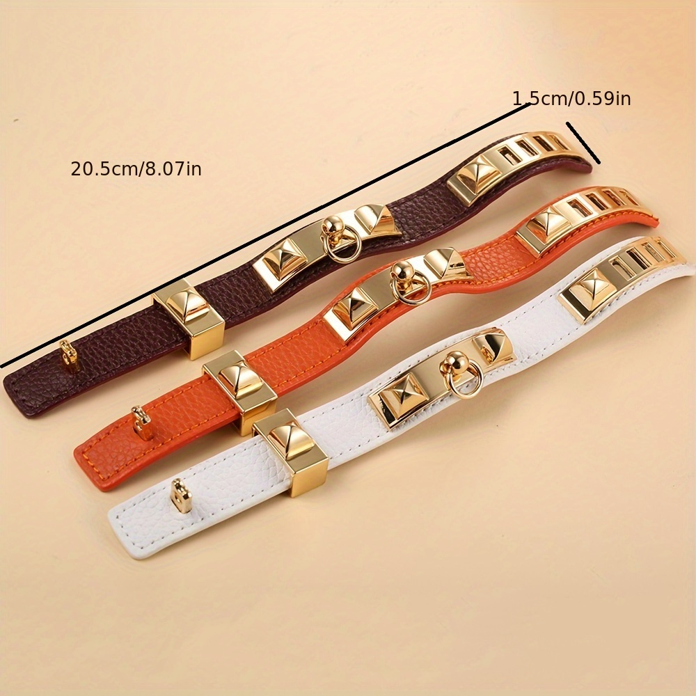 Infinity Asymmetrical Pu Leather Bracelet With Pu Leather Chain, Unisex Design 10