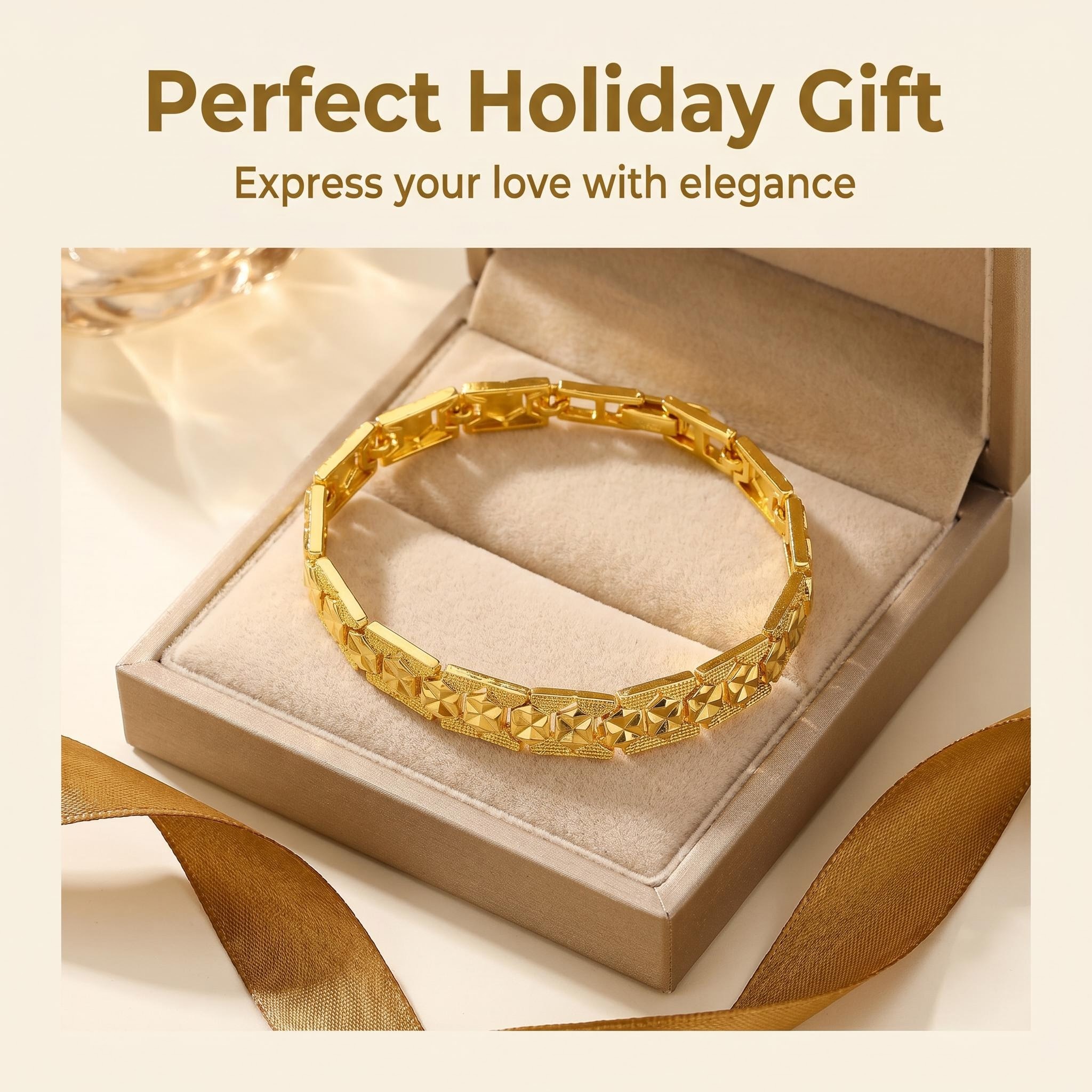Irregular Waterproof Non Tarnish Copper Bangle For Women With 0.03µm-0.05µm PVD Coated KC Golden Plating