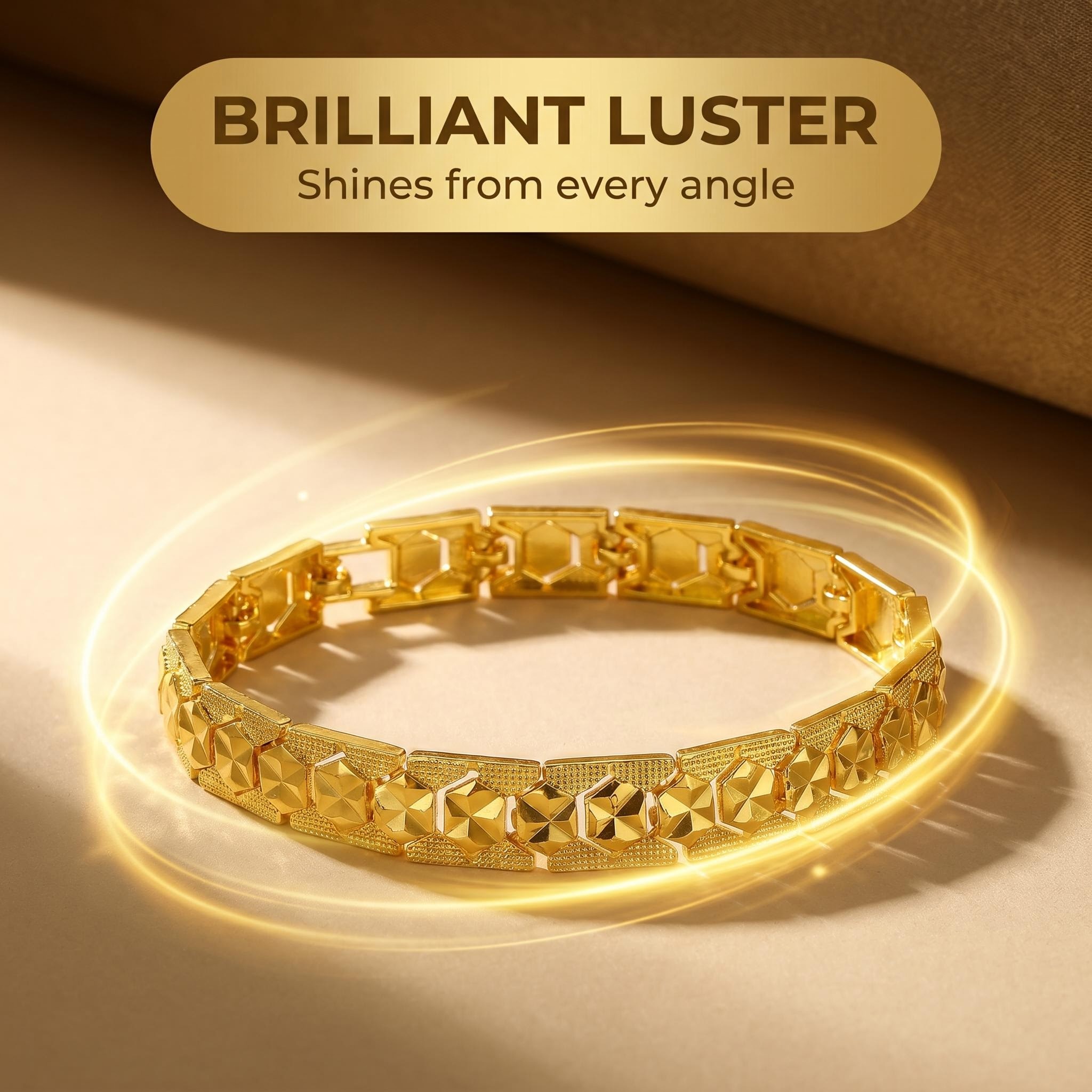 Irregular Waterproof Non Tarnish Copper Bangle For Women With 0.03µm-0.05µm PVD Coated KC Golden Plating 6