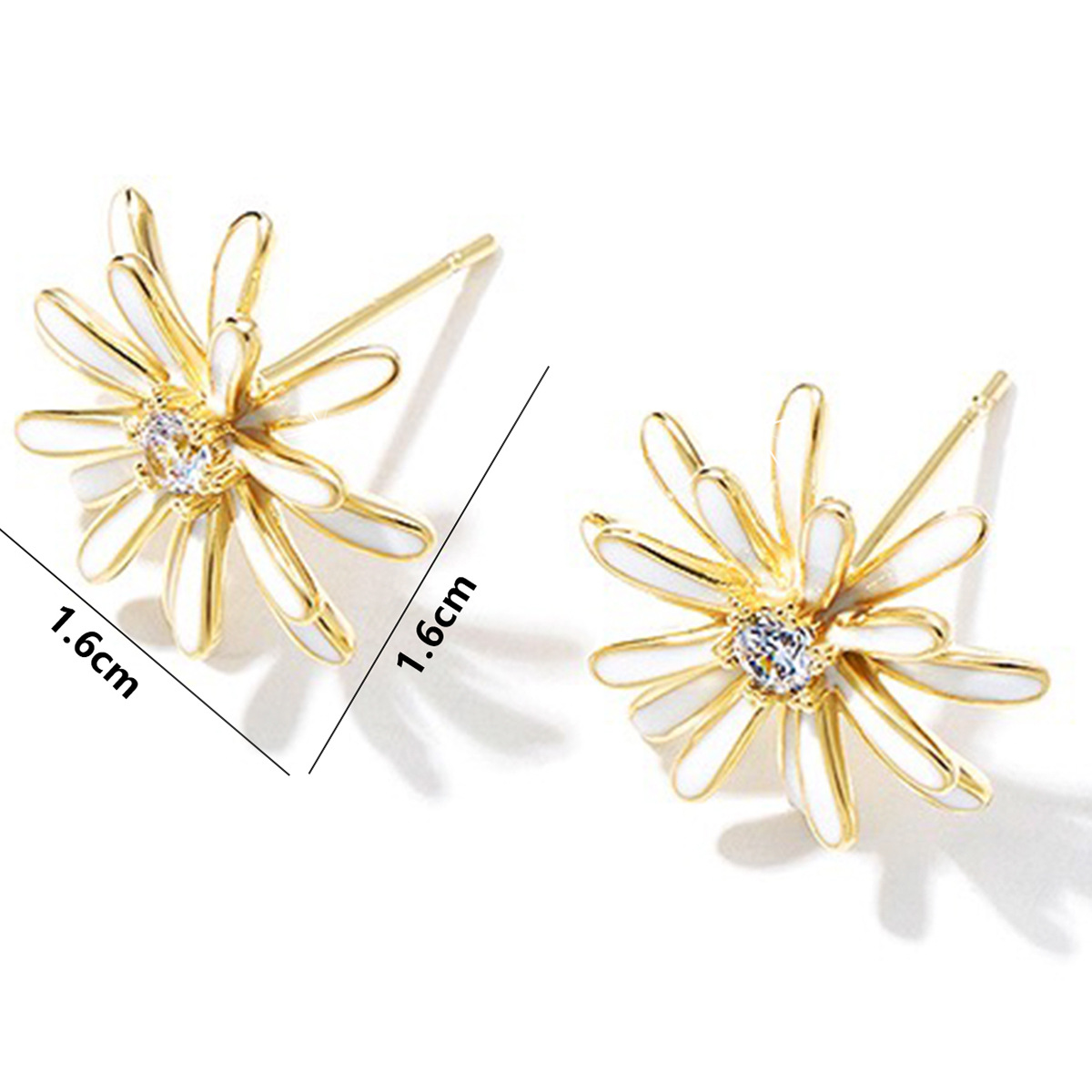Daisy New Style Earrings For Women In Golden Copper Featuring Electroplated Craftsmanship 4