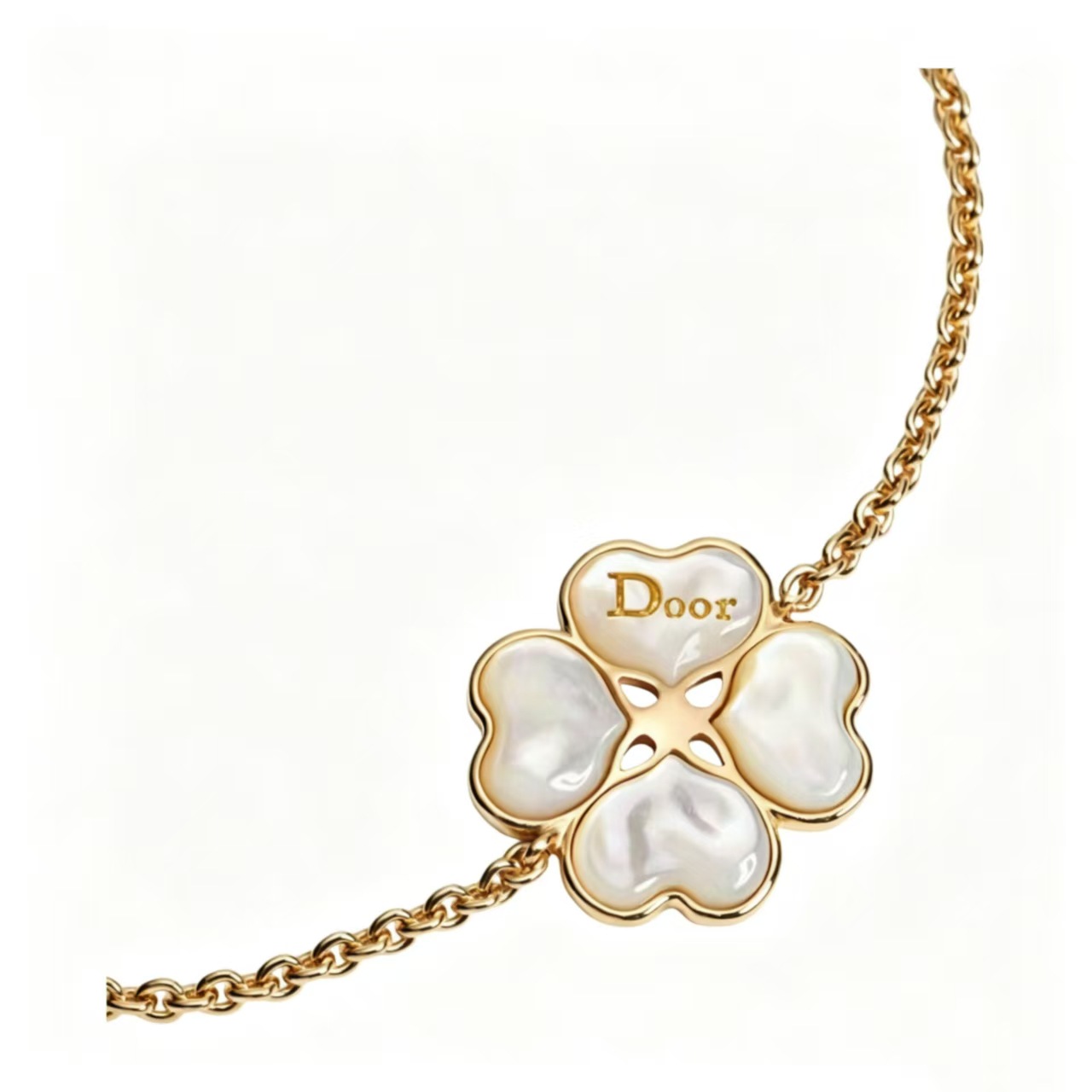 Lucky Heart Bracelet For Women With Copper Chain And Real Gold Plated Mother-of-Pearl Shell Pendant 2