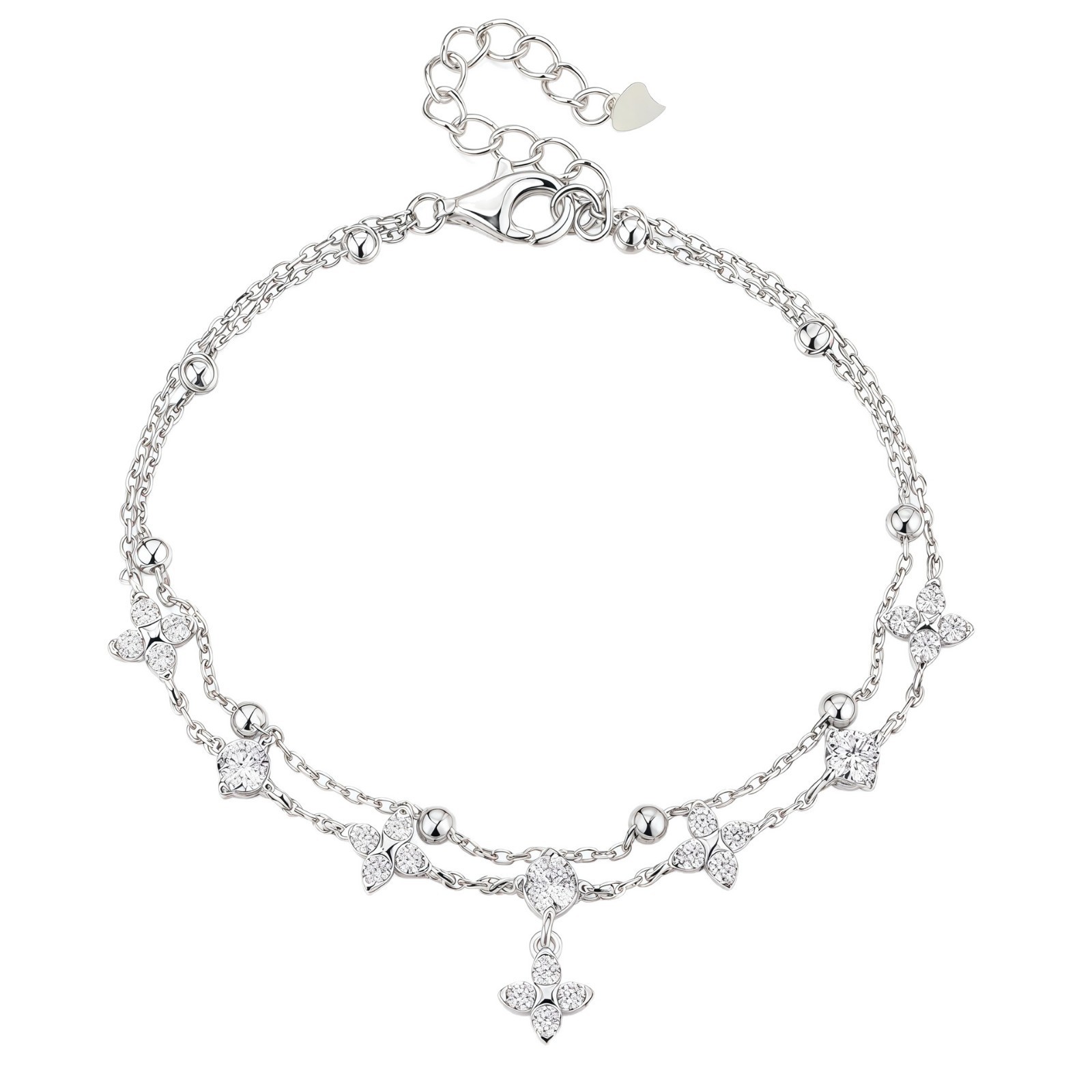Lucky Heart Electroplated Copper Bracelet For Women, Perfect Valentine's Day Gift 5
