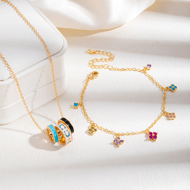 Lucky Heart Necklace For Women In 16K Real Gold Plated Copper With Zircon Inlay And Cable Chain 2