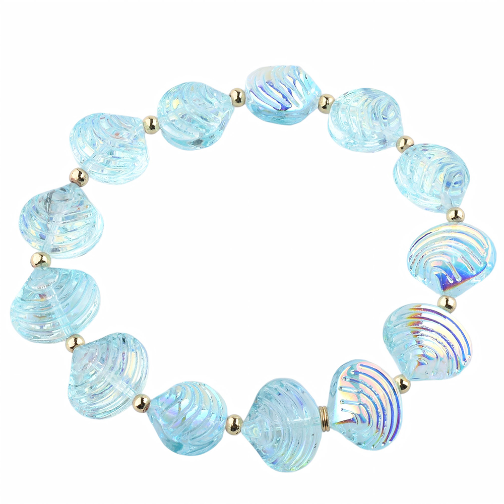 Ocean Marine Style Glass Beading Bracelet For Women With Water Plating And 0.03µm Gold Coating 5