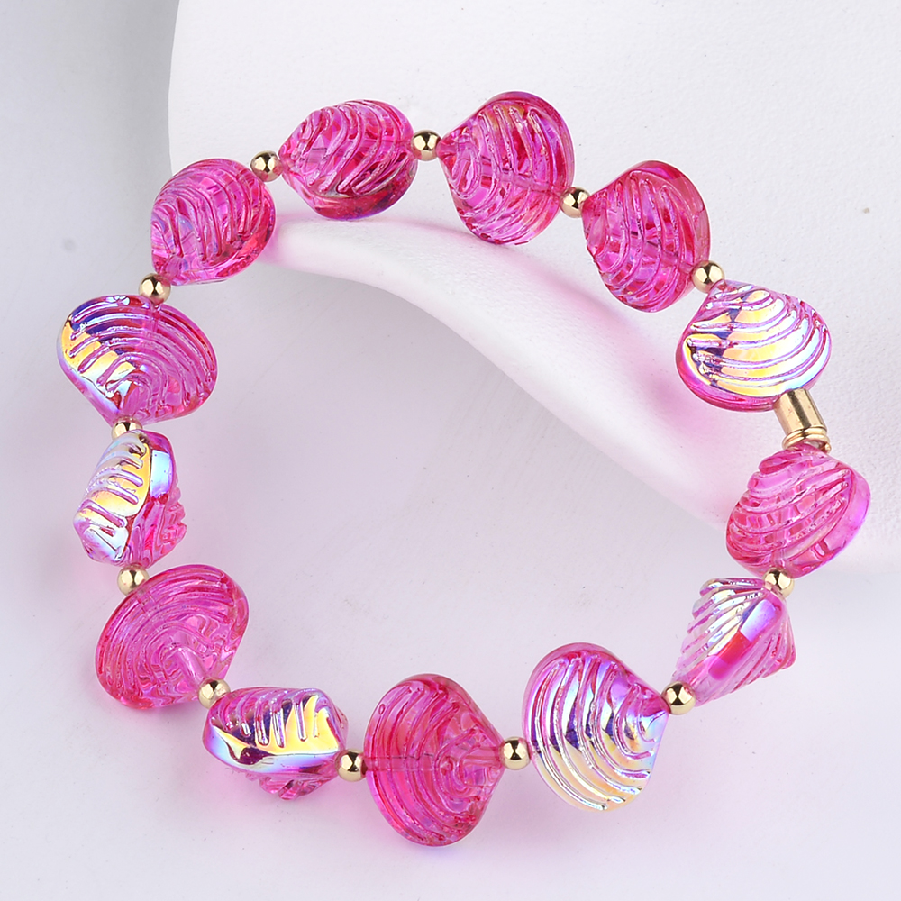Ocean Marine Style Glass Beading Bracelet For Women With Water Plating And 0.03µm Gold Coating 7
