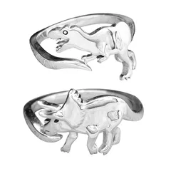 Retro Unisex Open Ring Featuring Electroplated Animal Zodiac Design In Alloy With Adjustable Size 2
