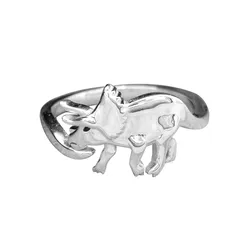 Retro Unisex Open Ring Featuring Electroplated Animal Zodiac Design In Alloy With Adjustable Size 3