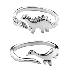 Retro Unisex Open Ring Featuring Electroplated Animal Zodiac Design In Alloy With Adjustable Size 4