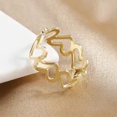 1 Piece Cute Heart Shape Alloy Women's Rings 3