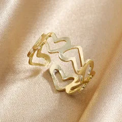 1 Piece Cute Heart Shape Alloy Women's Rings 4