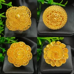 1 Piece Elegant Retro Geometric Flower Alloy Plating Women's Open Rings 2