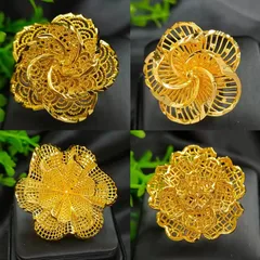 1 Piece Elegant Retro Geometric Flower Alloy Plating Women's Open Rings 4