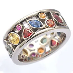 Fashion Alloy Ring For Women With Artificial Gemstones And Rhinestones, 1 Piece Flower Design 4