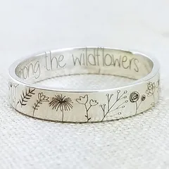 Fashion Alloy Couple Rings For Flowers Featuring Electroplated Design, 1 Piece