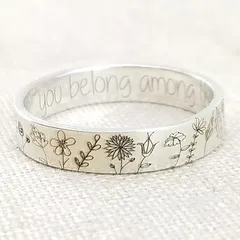 Fashion Alloy Couple Rings For Flowers Featuring Electroplated Design, 1 Piece 5