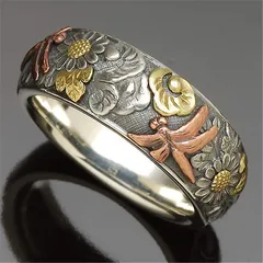 Fashion Geometric Alloy Ring For Women Featuring Printing Design, 1 Piece