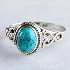 Fashion Oval Ring For Women Featuring Electroplated Alloy With Artificial Gemstones, 1 Piece