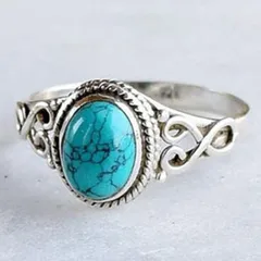Fashion Oval Ring For Women Featuring Electroplated Alloy With Artificial Gemstones, 1 Piece 2