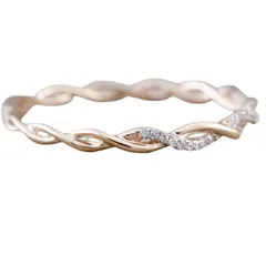 Fashion Twist Ring For Women Featuring Rhinestones, Made Of Alloy With Artificial Gemstones, 1 Piece 2